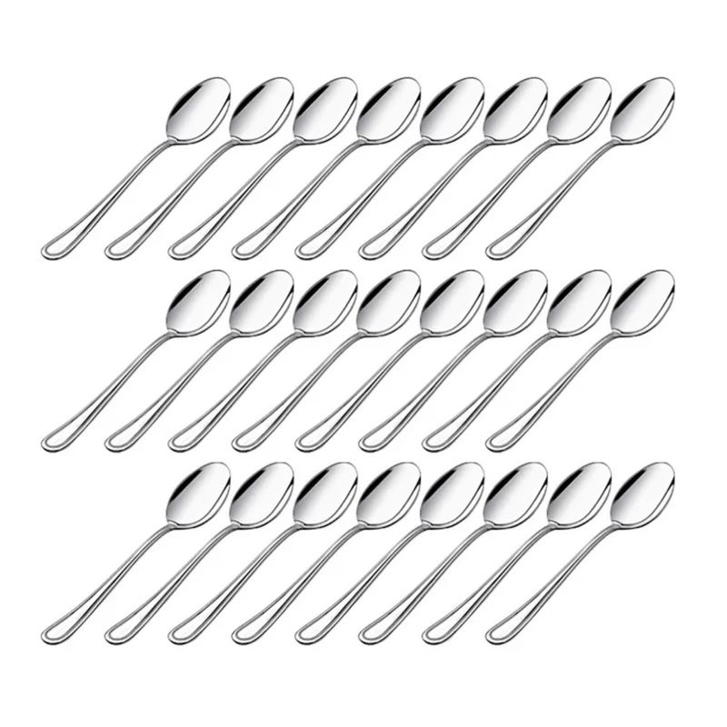 LUGANO - Juego De 24 Cucharas De Postre Acero Inoxidable 18/0