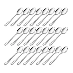 LUGANO - Juego De 24 Cucharas De Postre Acero Inoxidable 18/0