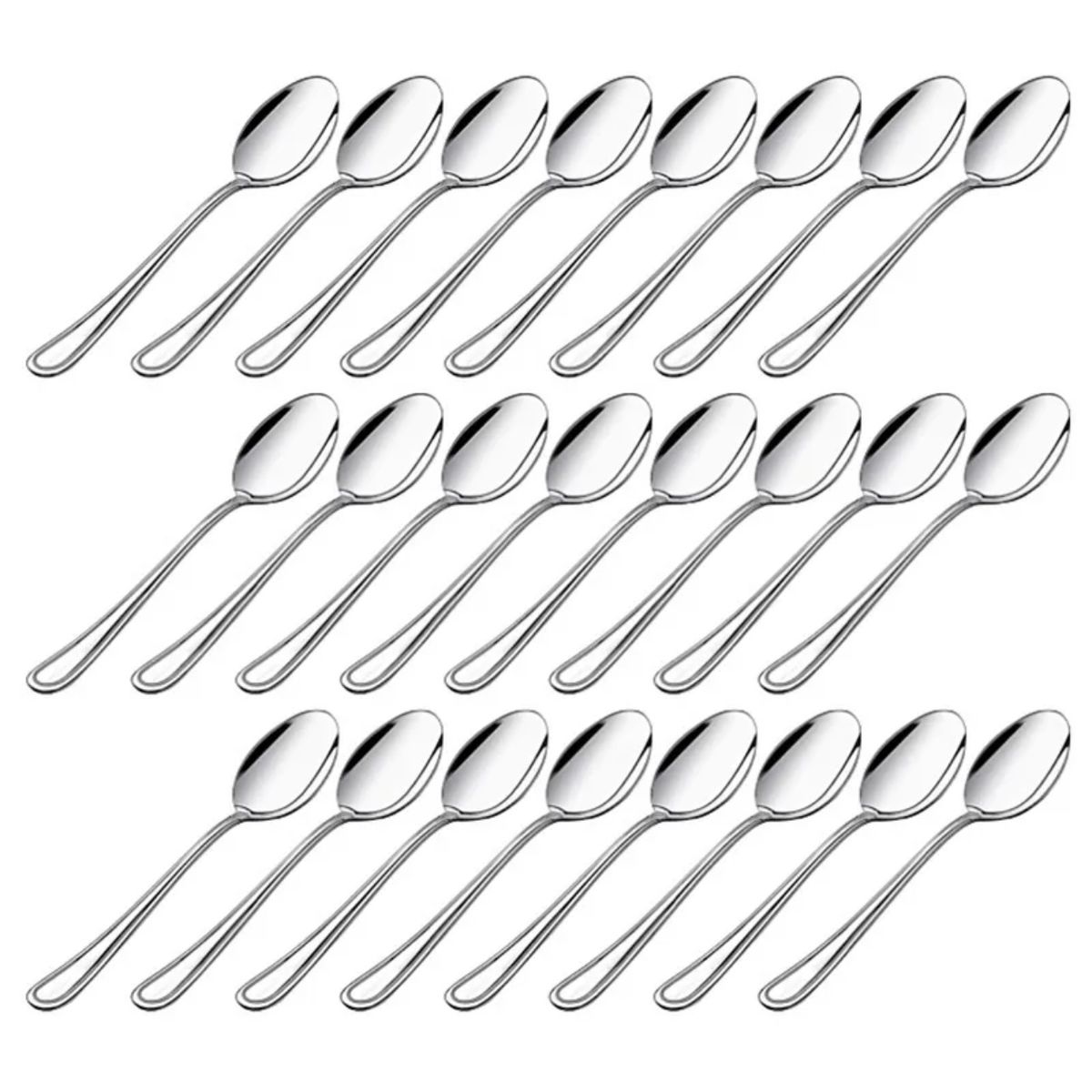 LUGANO - Juego De 24 Cucharas De Mesa Acero Inoxidable 18/0