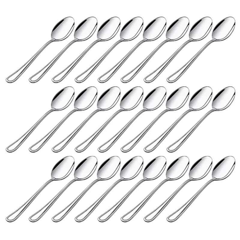 LUGANO - Juego De 24 Cucharas De Mesa Acero Inoxidable 18/0
