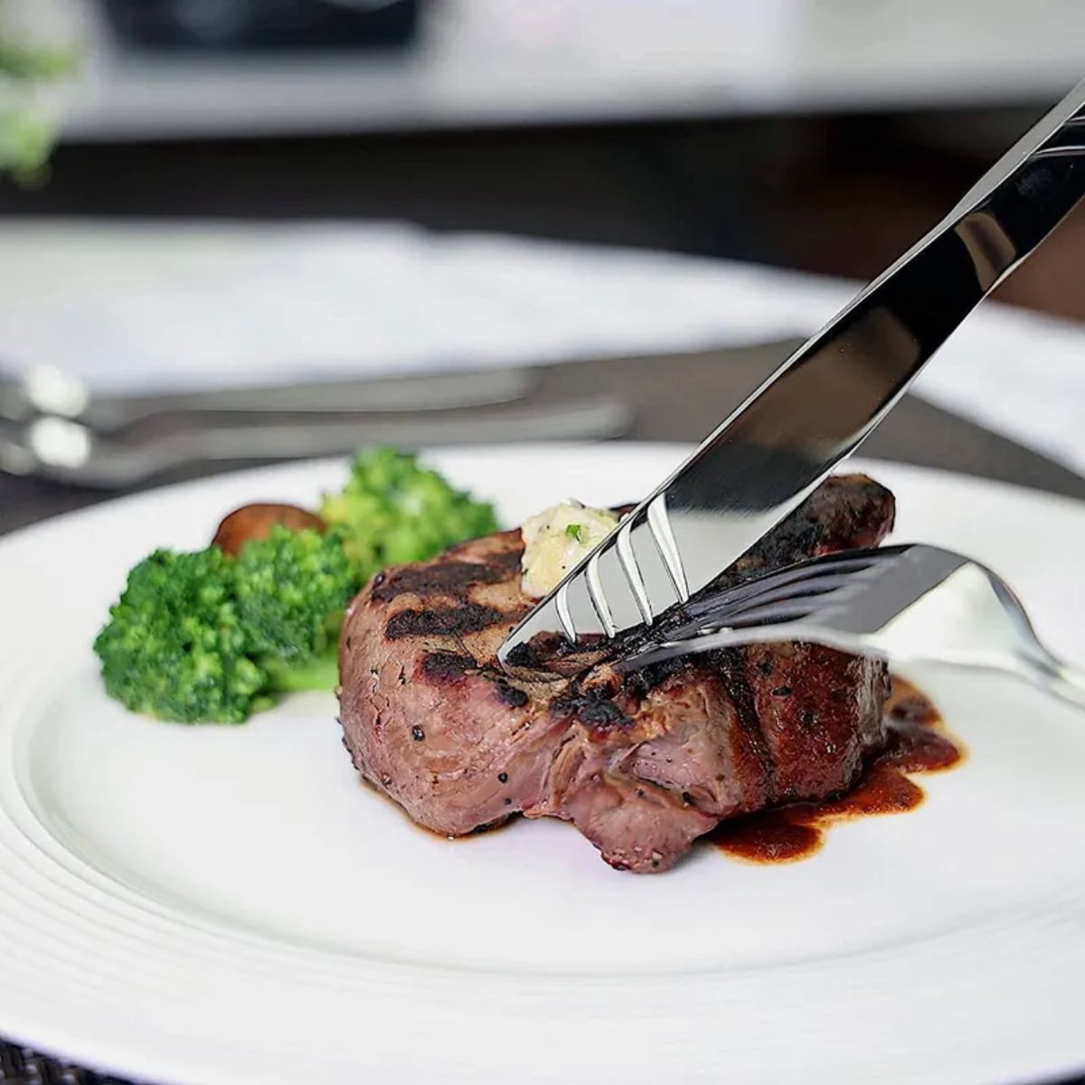 LUGANO - Juego de cubiertos 42 piezas de acero inoxidable