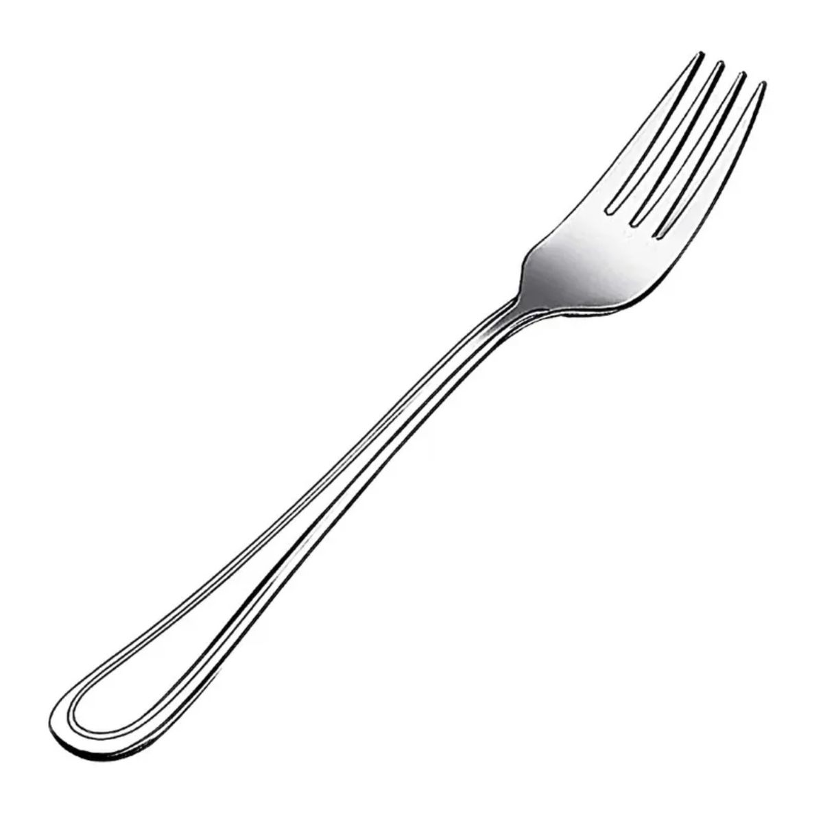 LUGANO - Juego de 24 Tenedores de Mesa Acero Inoxidable 18/0