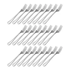 LUGANO - Juego De 24 Tenedores De Postre Acero Inoxidable 18/0