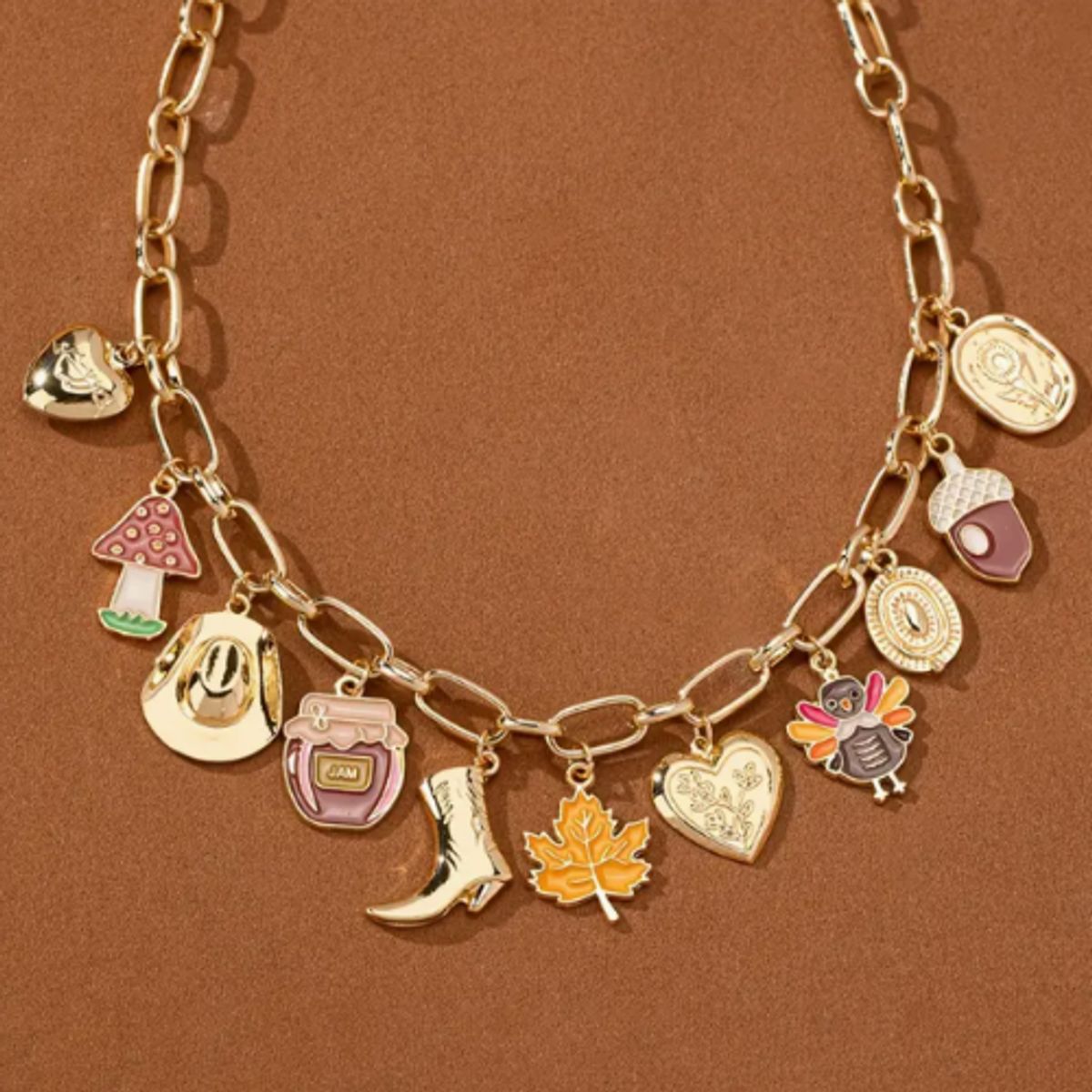 GENERICO - Collar Otoño baño de oro