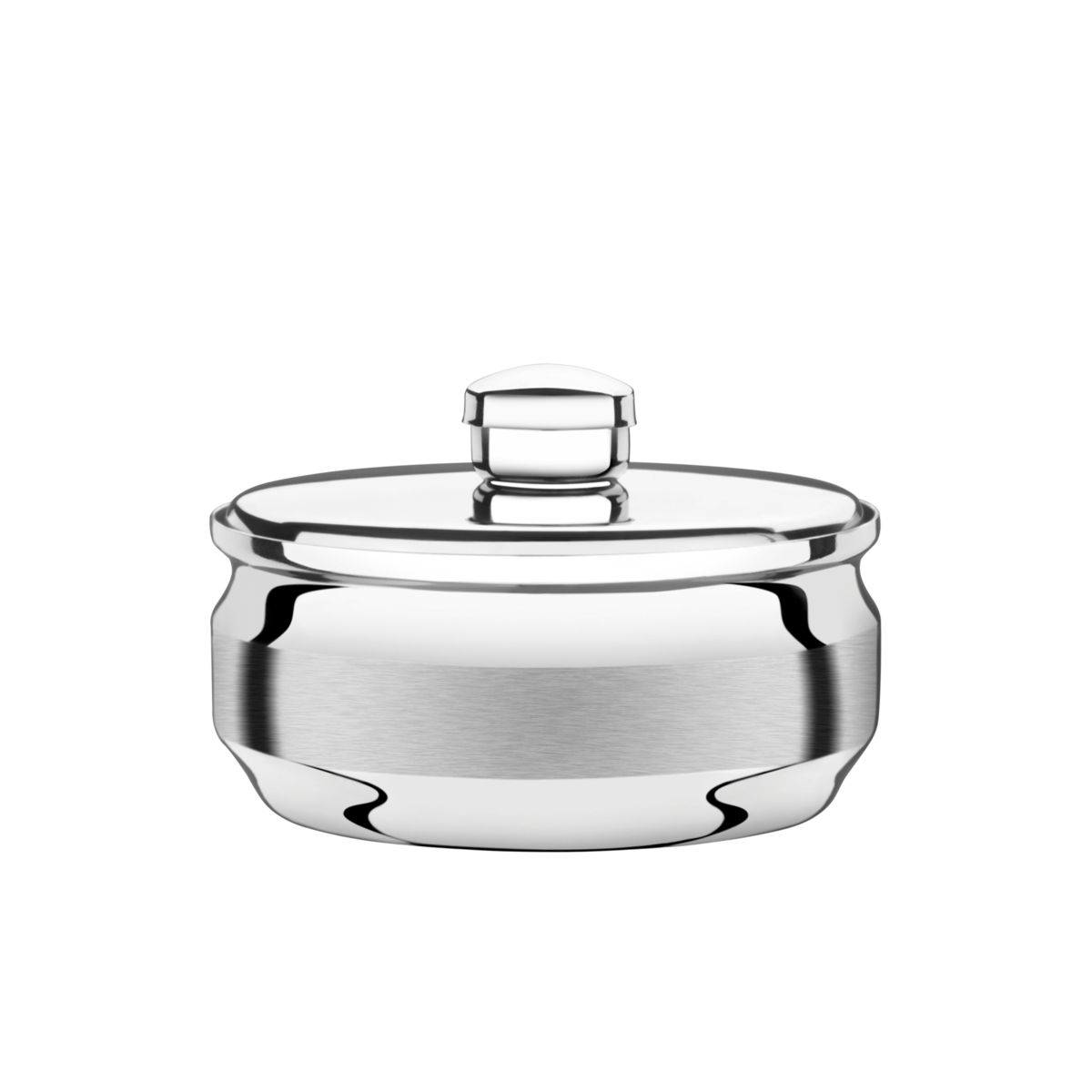 TRAMONTINA - Mantequillera Tramontina redonda de acero inoxidable con tapa