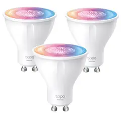 TP LINK - Set 3 Ampolletas Smart Tp-Link Tapo Colores Gu10 Wi-fi Google Alexa