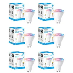 TP LINK - Set 6 Ampolletas Smart Tp-Link Tapo Colores Gu10 Wi-fi Google Alexa