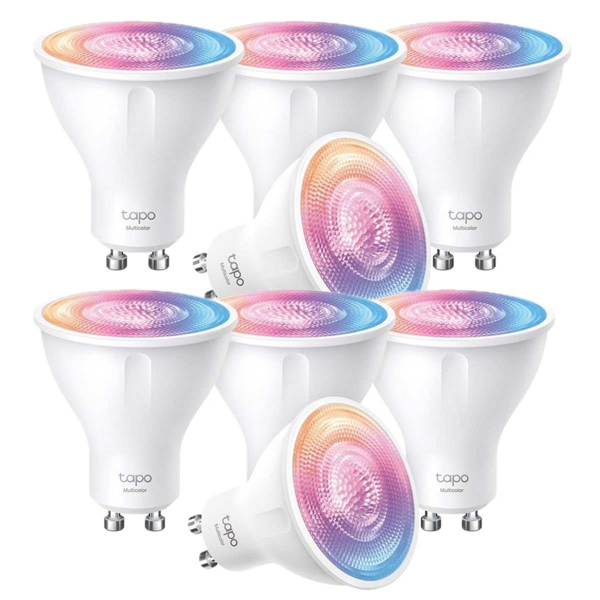 TP LINK - Set 8 Ampolletas Smart Tp-Link Tapo Colores  Gu10 Wi-fi Google Alexa