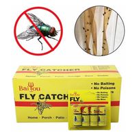 Atrapa Moscas 96 Tira Adhesivo Pegamento Mata Mosca Insecto