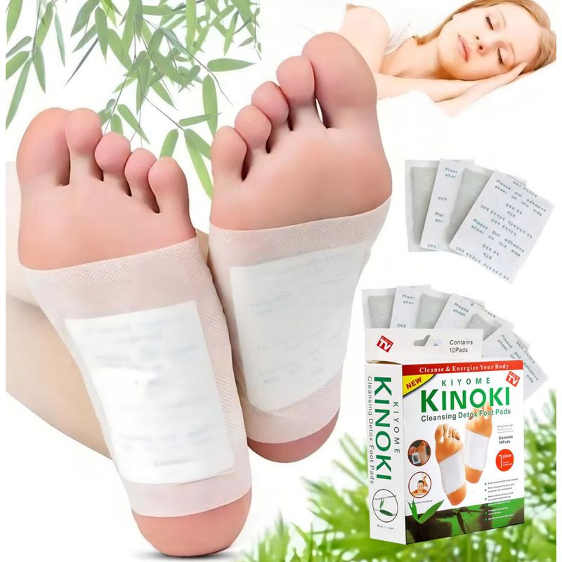 GENERICO - Pack 10 Piezas Kinoki Parche Olor Pies Relajación 10cm