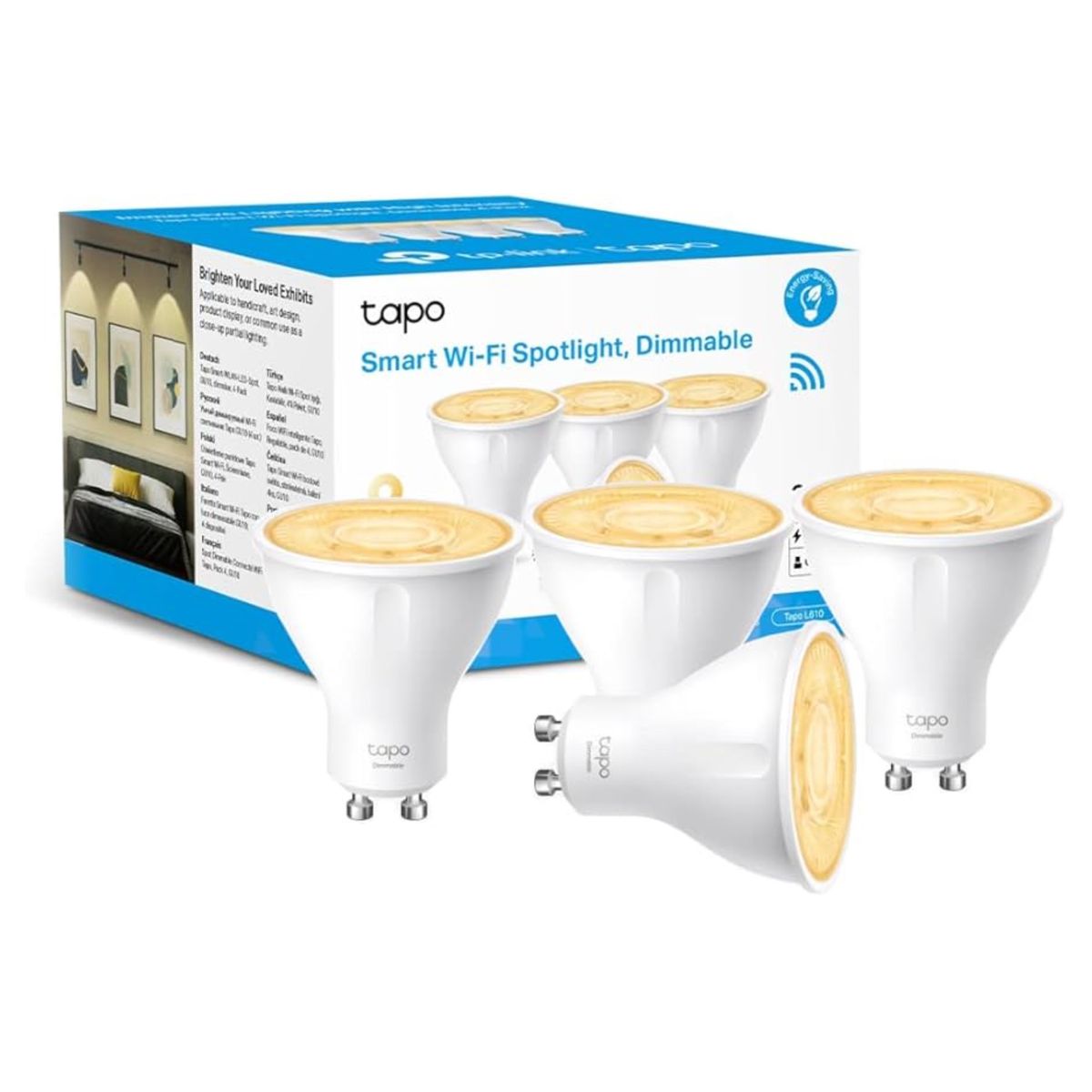 TP LINK - Set 4  Smart Tp-Link Tapo Luz Calida Gu10 Wi-fi Google Alexa