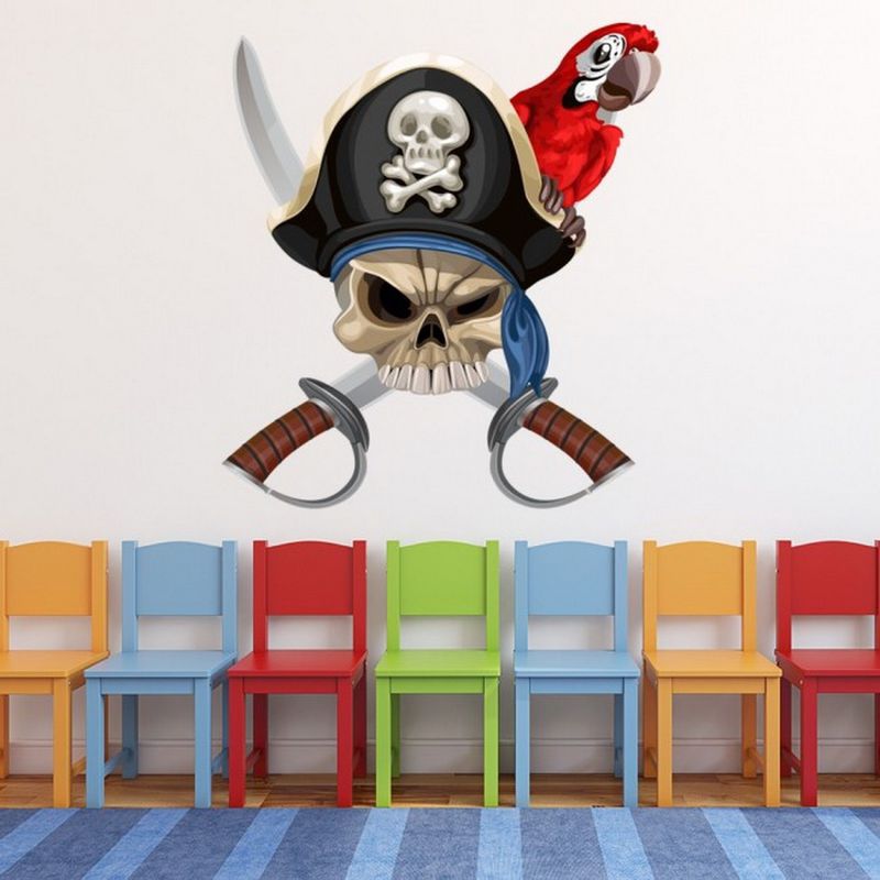 AVERY - Skull  Crossbones Pirate Parrot Ws-50864