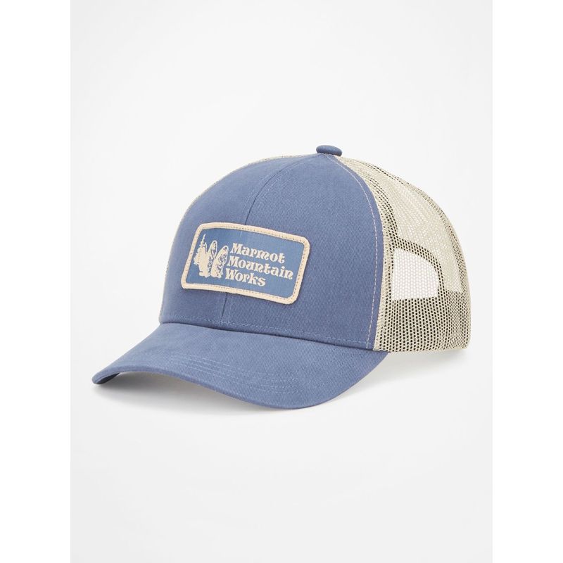 MARMOT - Jockey Unisex Retro Trucker Hat Azul Marmot