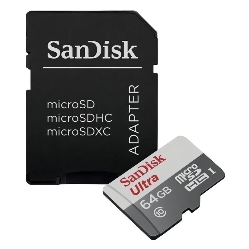 SANDISK - Tarjeta de Memoria MicroSDXC SanDisk 64GB Ultra UHS-I Clase 10 100mb/s