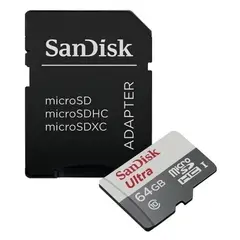 SANDISK - Tarjeta de Memoria MicroSDXC 64GB Ultra UHS-I Clase 10 100mb/s