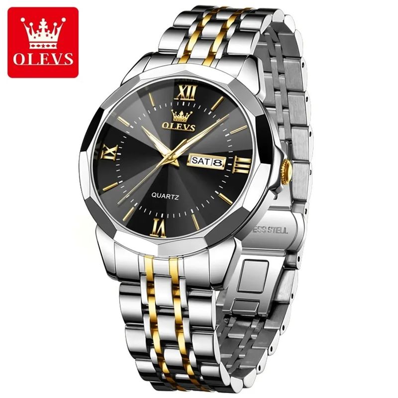 STARTECHOFFICE - Reloj de Pulsera de Lujo para Hombre con Calendario DíaFecha