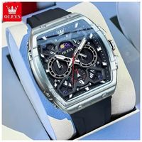 Reloj de Hombre Deportivo Elegante Fase Lunar Cronógrafo Dual Time