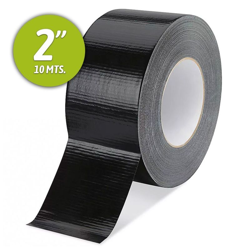 GENERICO - Cinta  Ductos reparacion sellado color negra 5cms x 10mts Pack x3