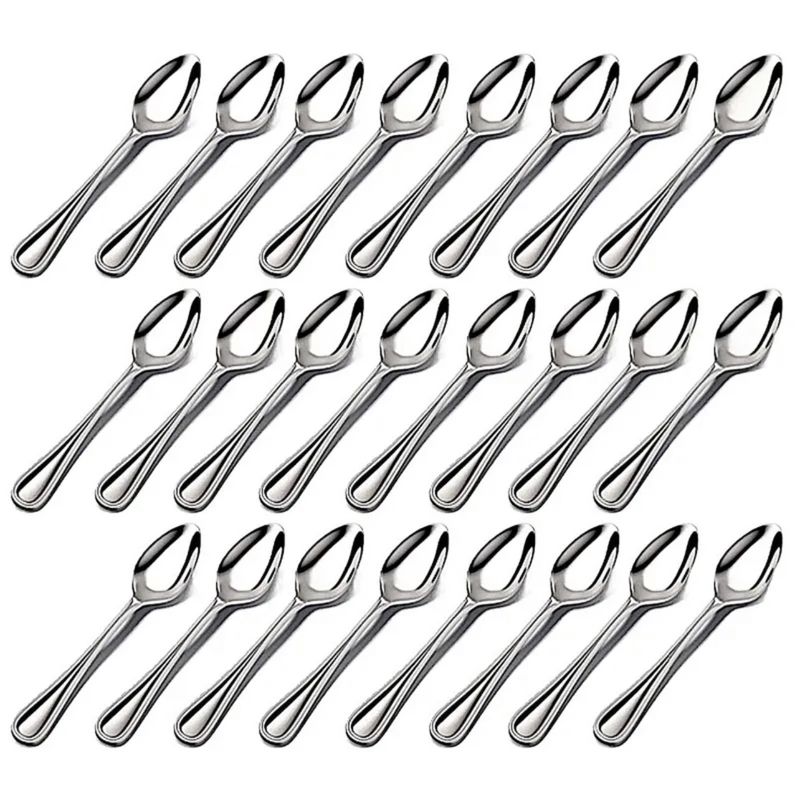 WOLFEN - Juego de 24 cucharas de mesa acero inoxidable 18/10