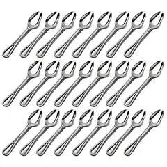 WOLFEN - Juego de 24 cucharas de mesa acero inoxidable 18/10