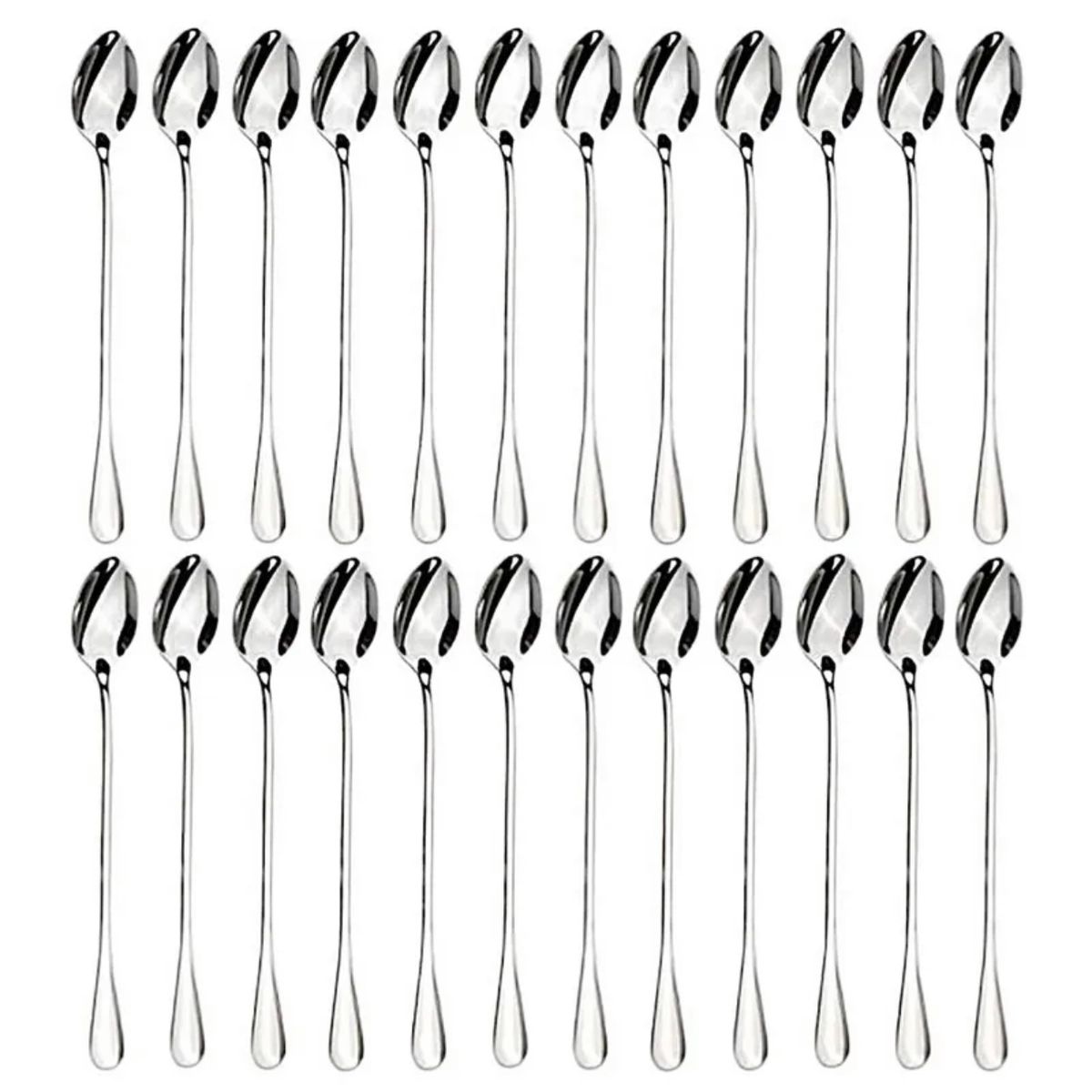 WOLFEN - Juego de 24 cucharas de refresco acero inoxidable 18/10