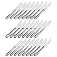 WOLFEN - Juego De 24 Cuchillos De Carne Acero Inoxidable
