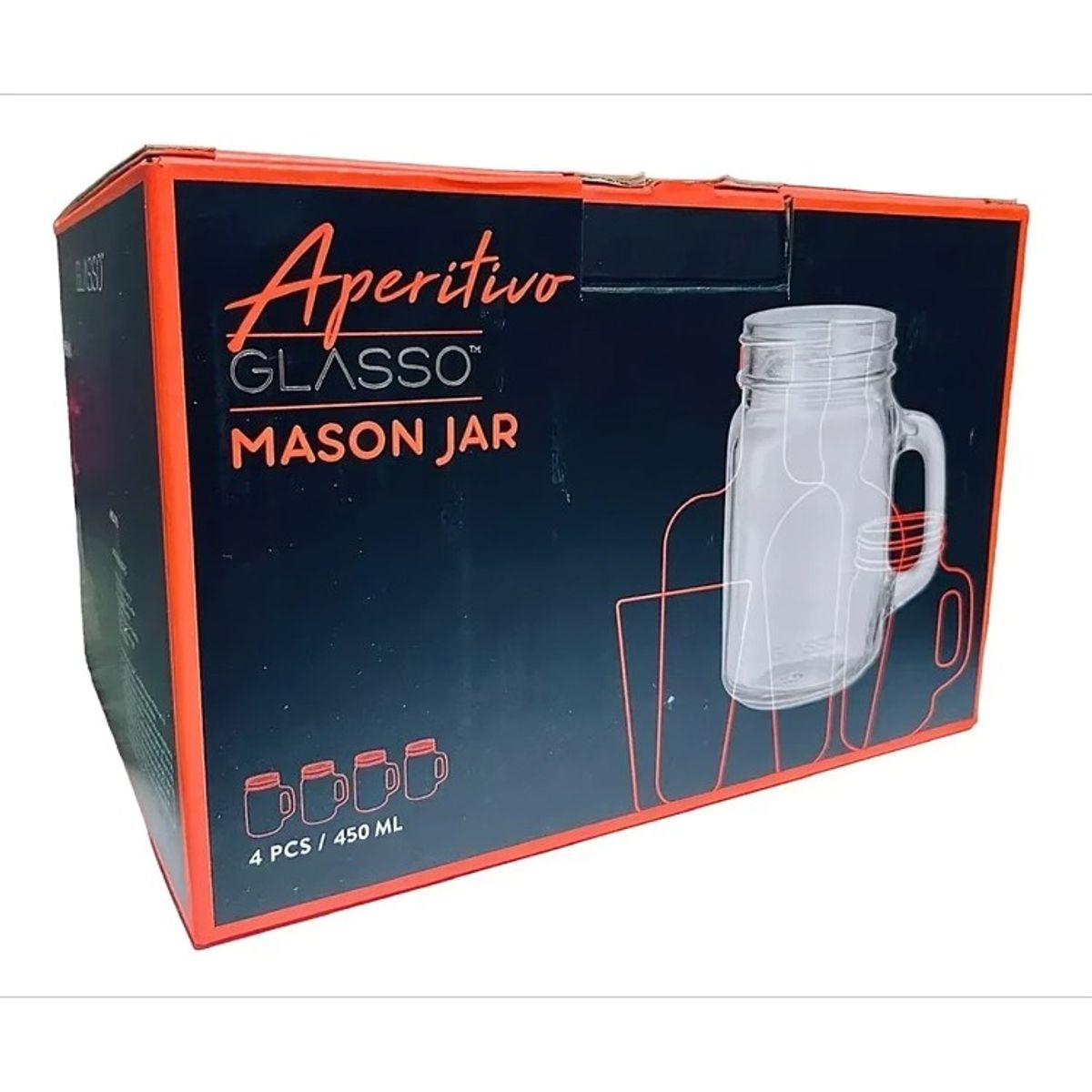 GLASSO - SET 4 VASOS MOJITO MASON GLASSO