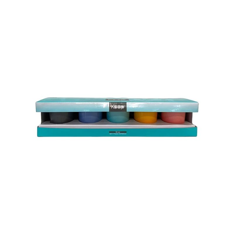 KEEP - SET 5 TAZAS ESPRESSO COLORS DUBLIN KEEP