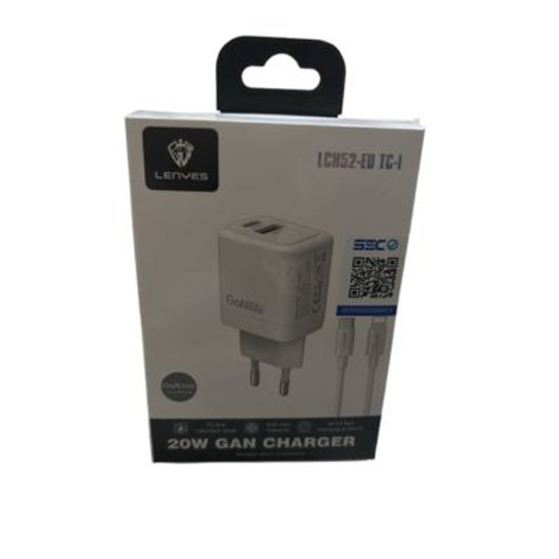 LENYES - CARGADOR ORIGINAL LEYES  20 W  GaN CHARGER (LCH52-EU-TC-I)