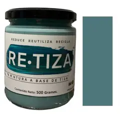 RETIZA - TURQUESA 500 grs. Pintura Tizada/Vintage base agua mate decorativa