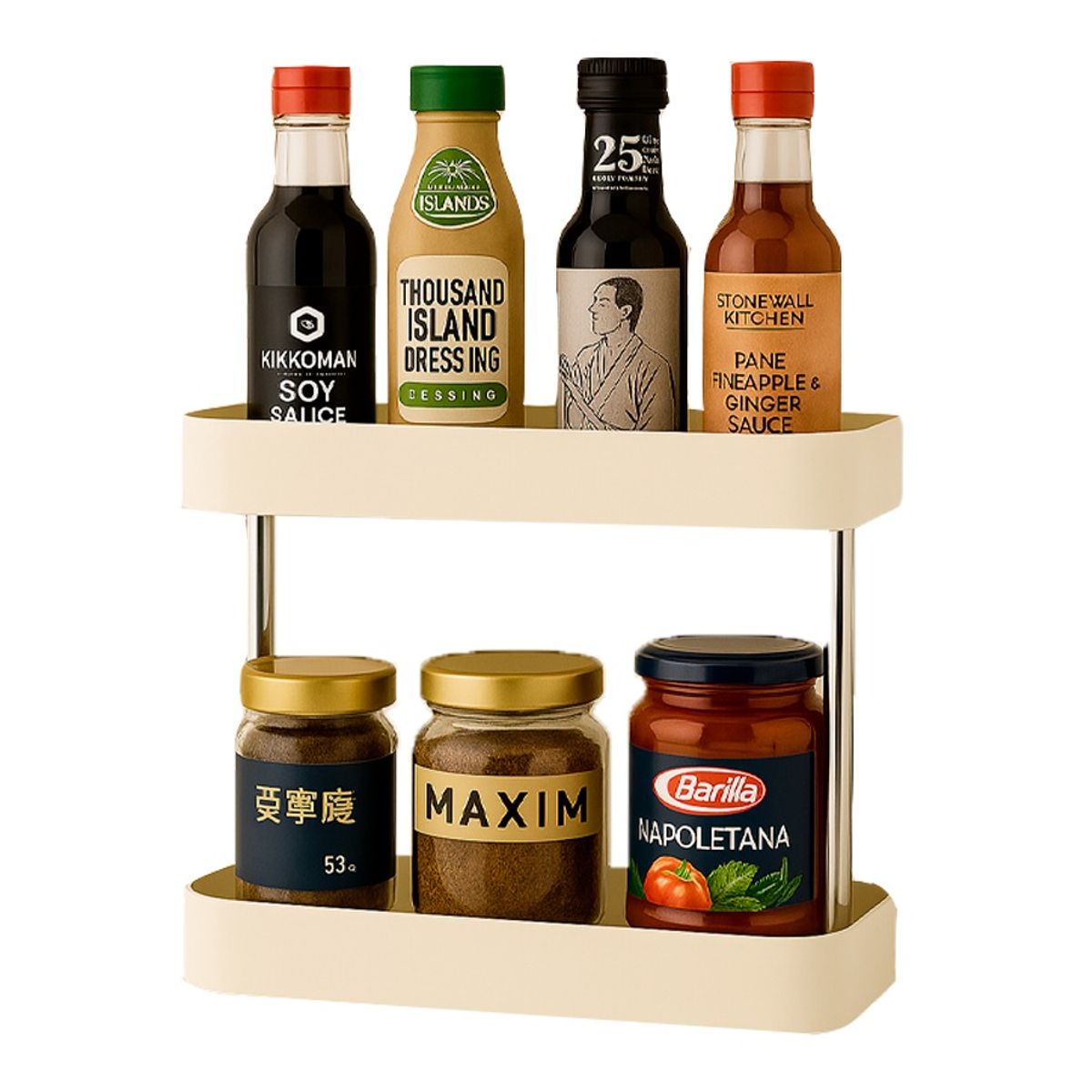 GENERICO - Estante De Almacenamiento Multifuncional 2 Niveles Blanco