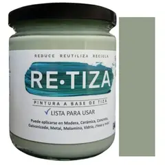 RETIZA - VERDE PISTACHO-OLIVA 500 Grs. Pintura Tizada/Vintage base agua mate