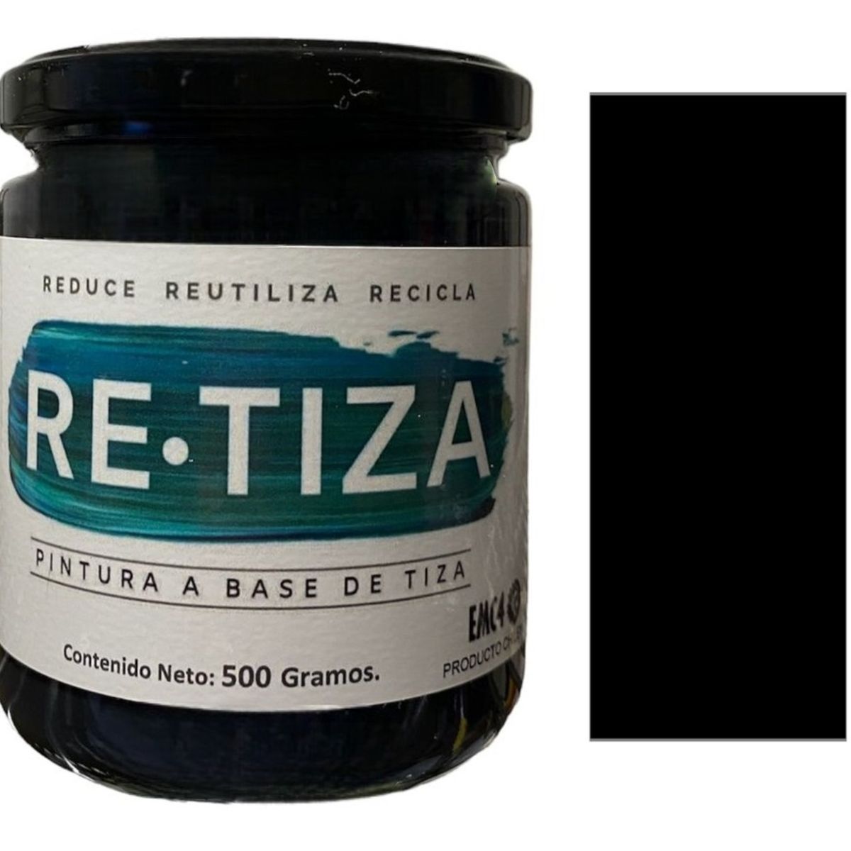 RETIZA - NEGRO PIZARRON 500 Grs. Pintura Tizada/Vintage base agua mate