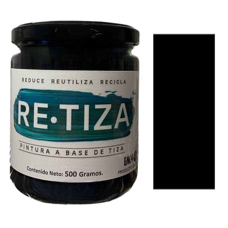 RETIZA - NEGRO PIZARRON 500 Grs. Pintura Tizada/Vintage base agua mate