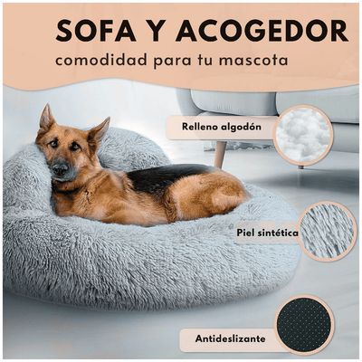 Imagen 2 del producto Cama Mascota Grande Yep XL Antiestrés Ronquido - Gris