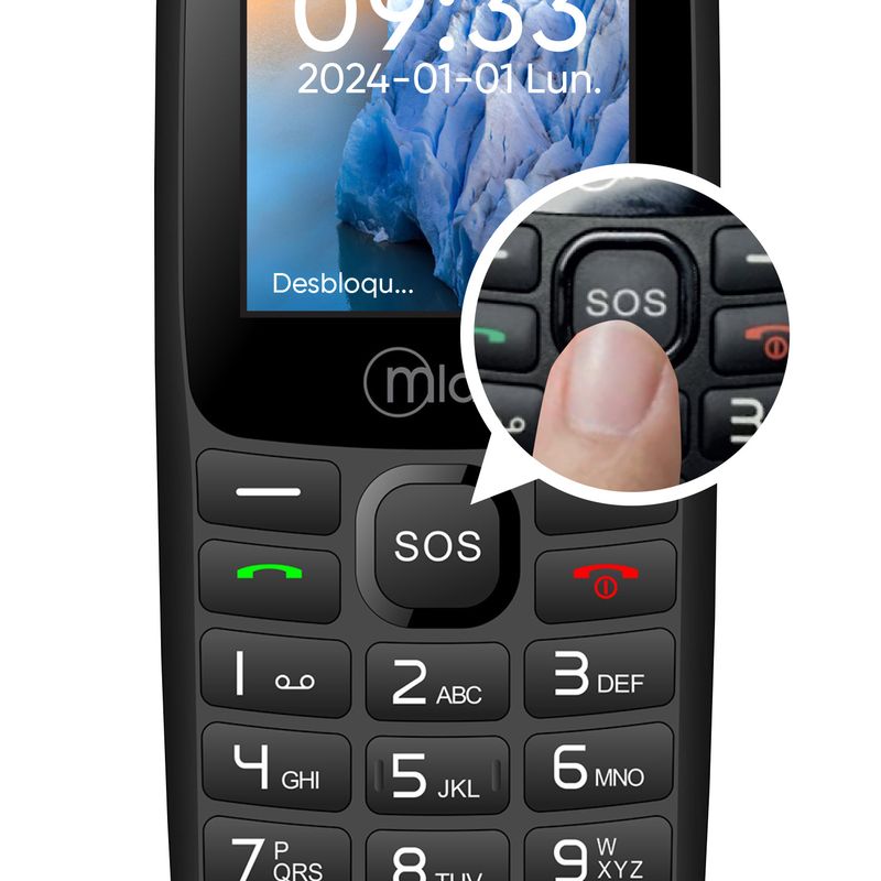 MLAB - Telefono Senior Bar Style 4g Lte Sos 2.4