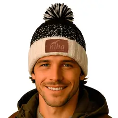 NIBA - Gorro lana Hombre Radal Blanco Negro