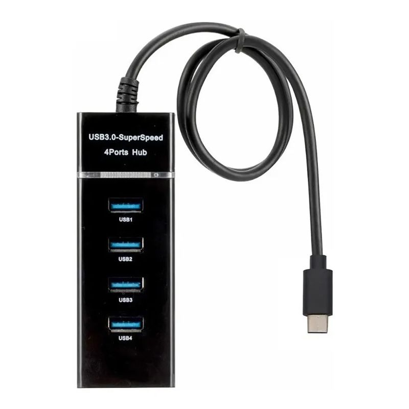 BELKRA - Hub Usb Tipo C 4 Puertos 3.0 Multiplicador Pc Notebook