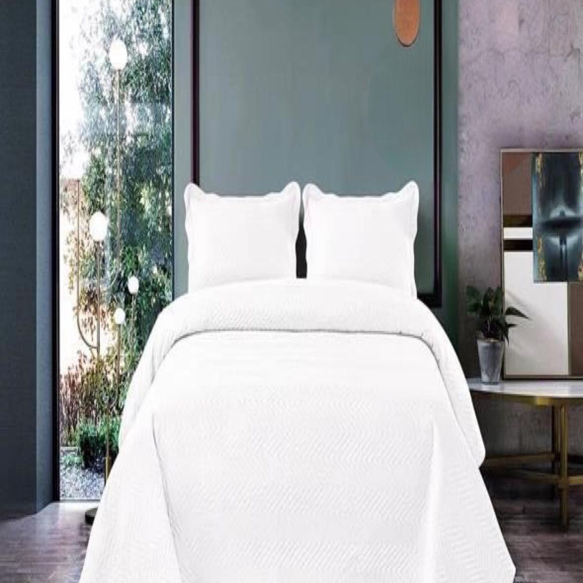 GENERICO - Cubrecama Quilt 2 Plaza Primera Verano Unicolor Q02