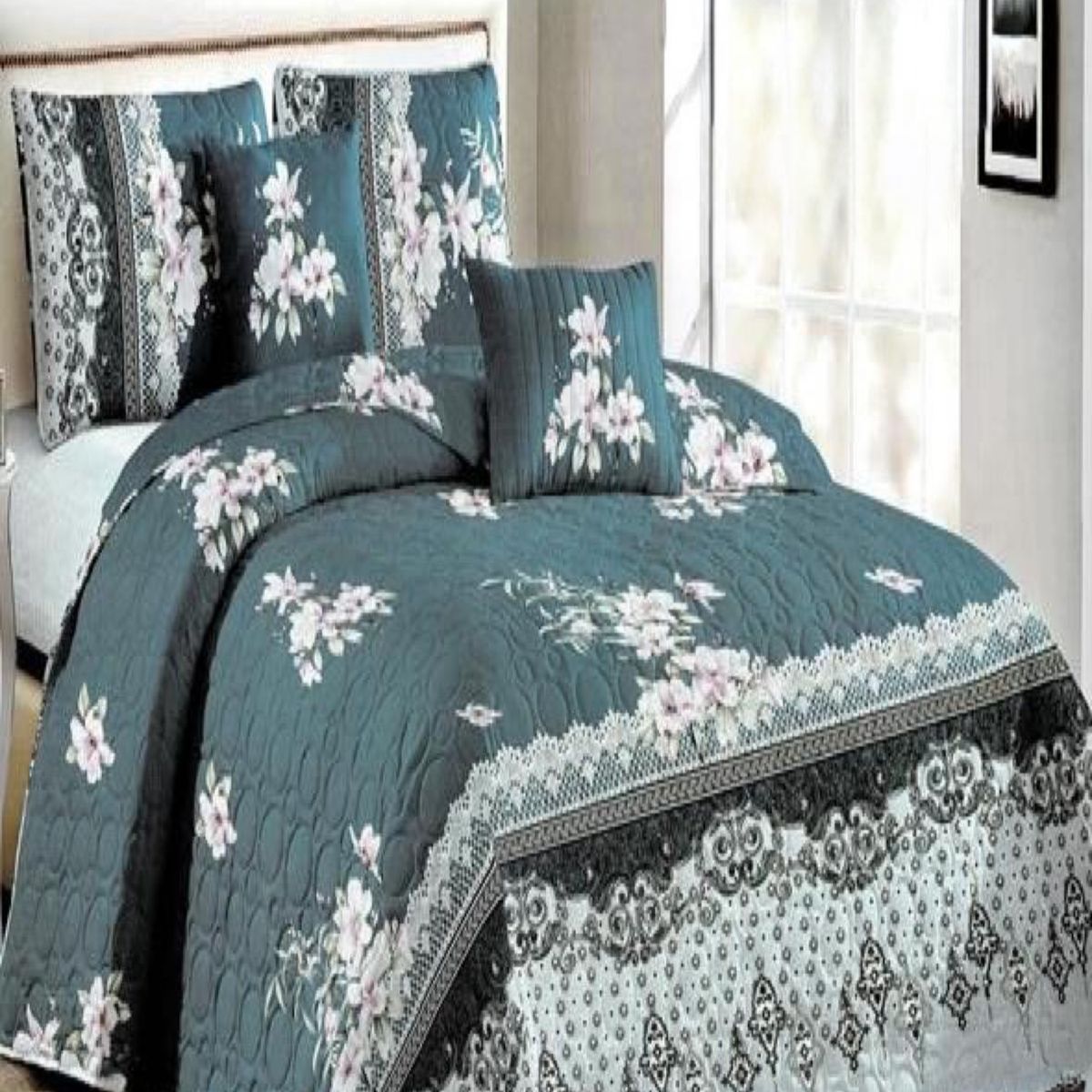 GENERICO - Cubrecama Cobertor Quilt 2 Plaza Primera Verano Q60