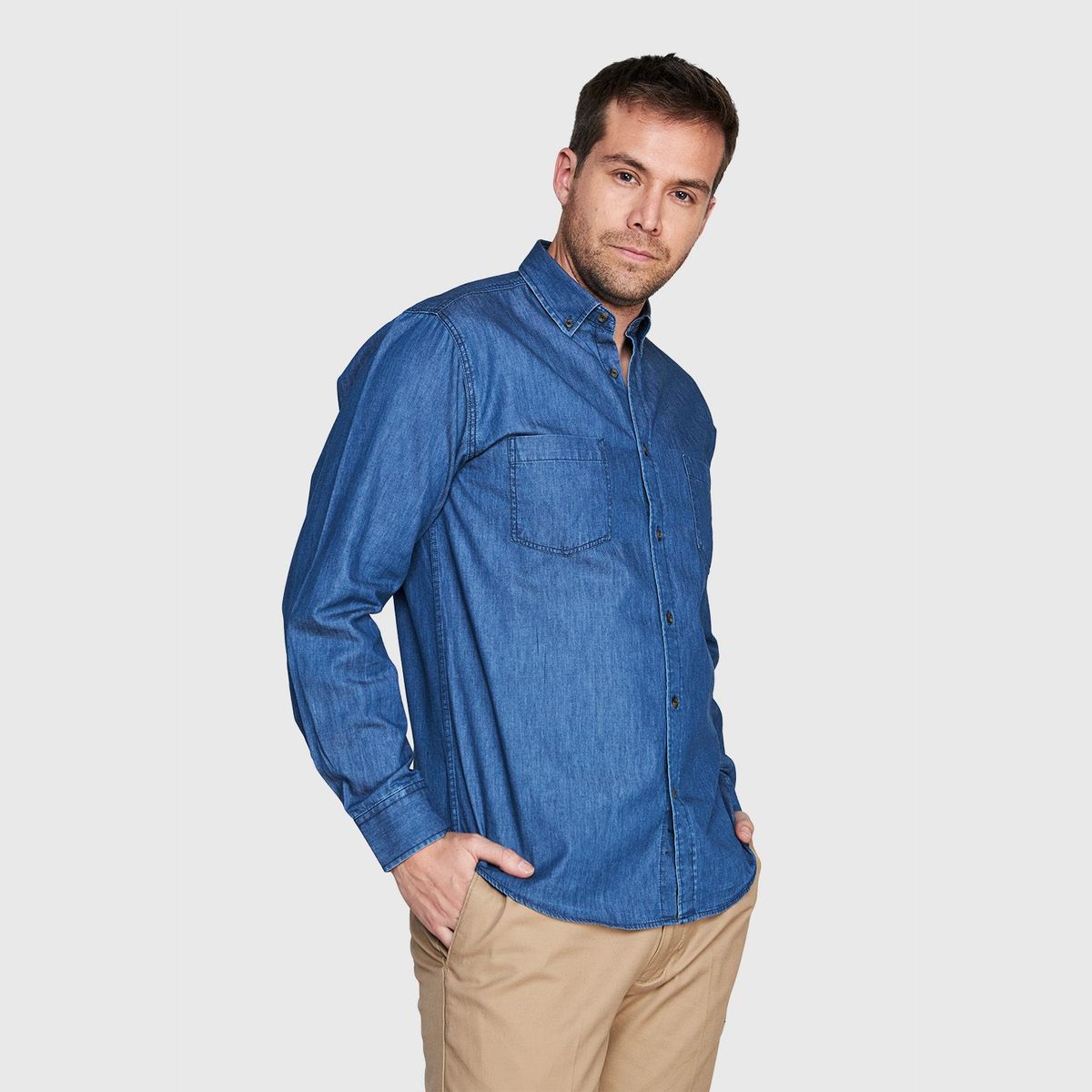 JAYSON - camisa hombre mezclilla