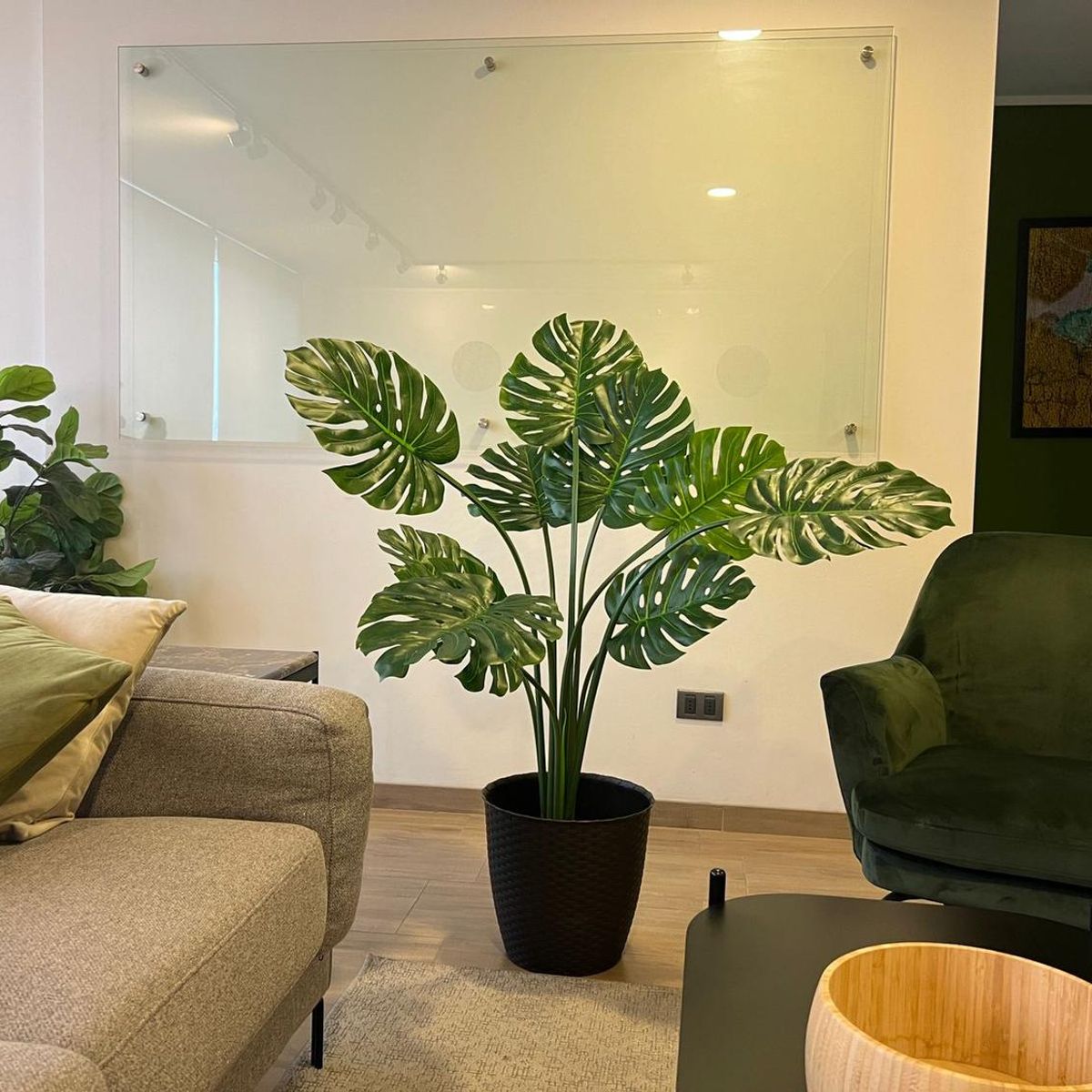 ARBUSTO REAL - Monstera Premium 120 cm. / 10 Hojas Arbusto Real
