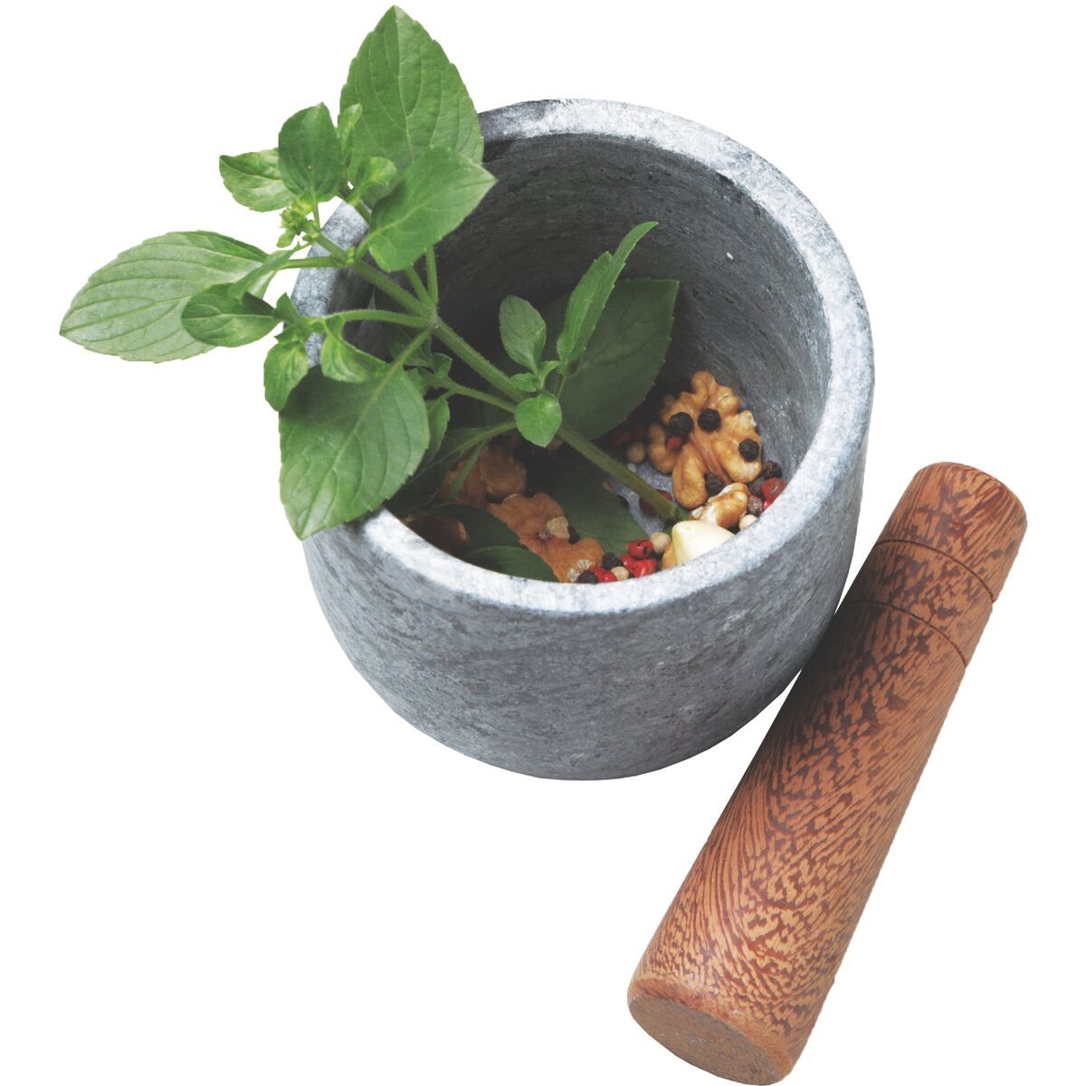 TRAMONTINA - Mortero Tramontina Orgánico de Madera de Cumarú y Esteatita 11,5 cm