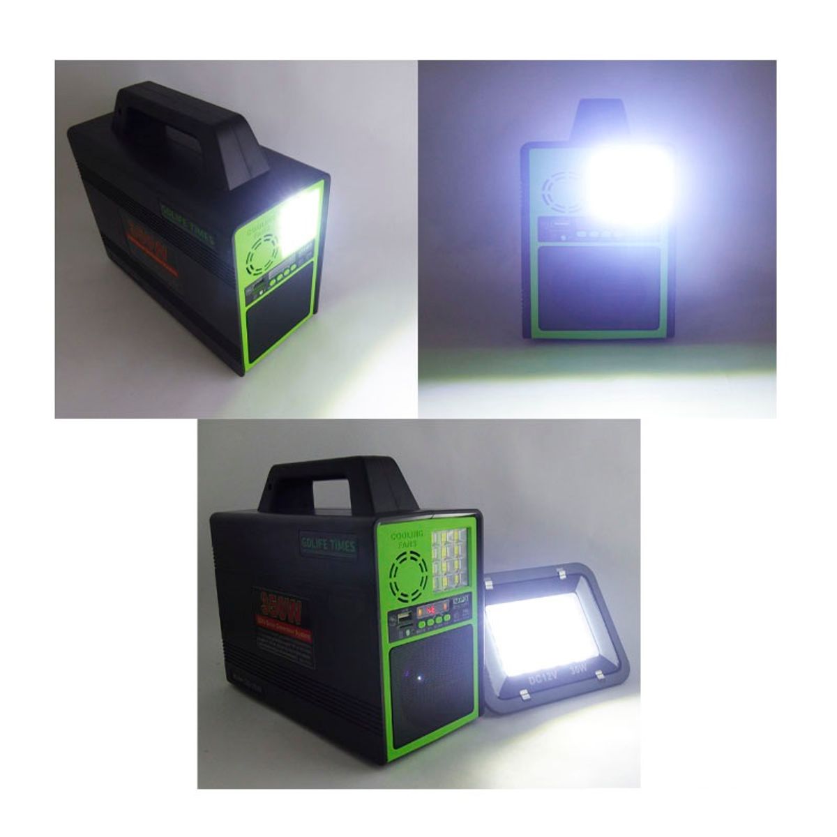 STARTECHOFFICE - Generador Solar Portátil 350W con Panel Solar Emergencias Camping