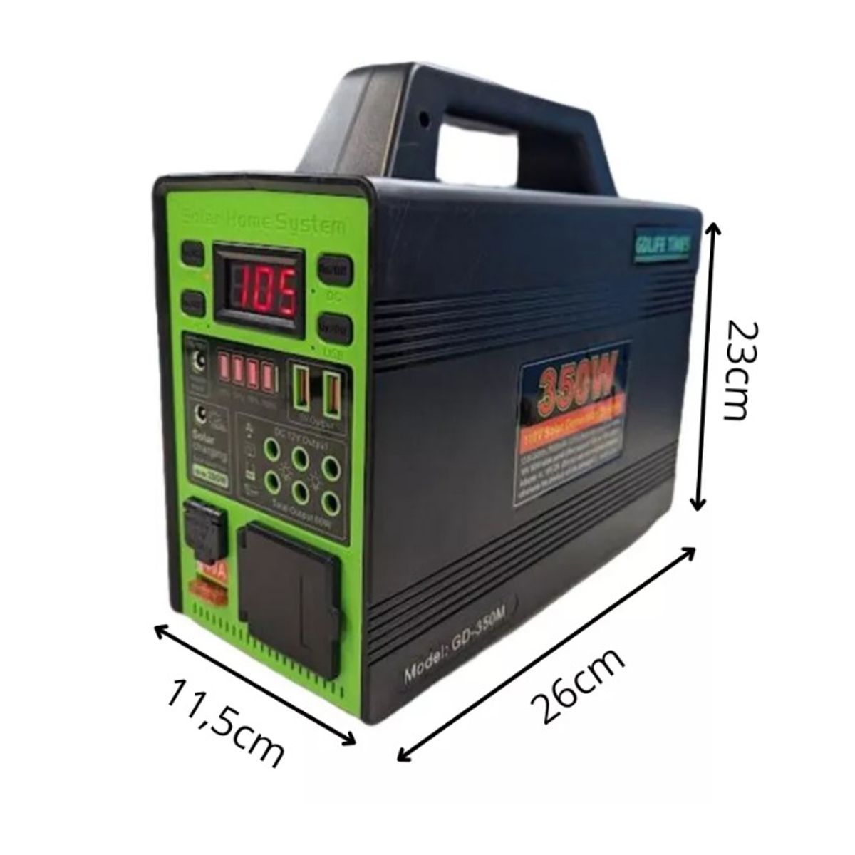 STARTECHOFFICE - Generador Solar Portátil 350W con Panel Solar Emergencias Camping