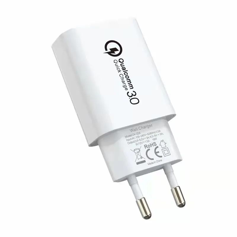 GENERICO - Cabezal adaptador USB enchufe 20W con carga Rápida QC 3.0 Smartphones