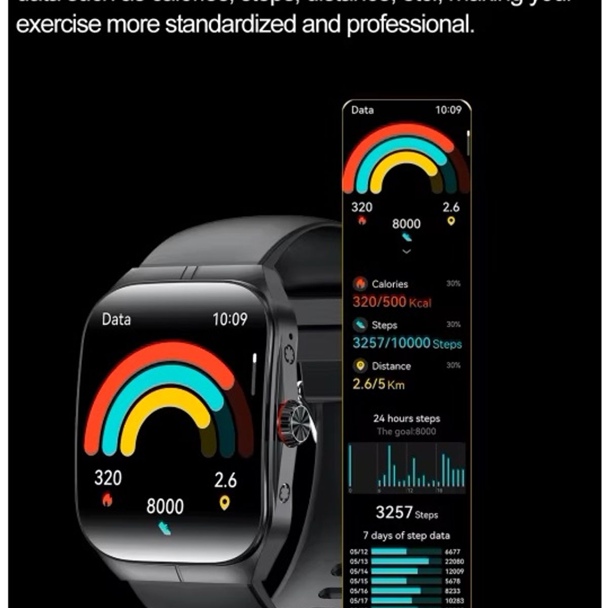 GENERICO - Smartwatch AMOLED 1.95 Multideporte Asistente de Voz IP68 Salud 300mAh