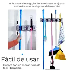 MOVI - Soporte Colgador Organizador Escobas Multiuso