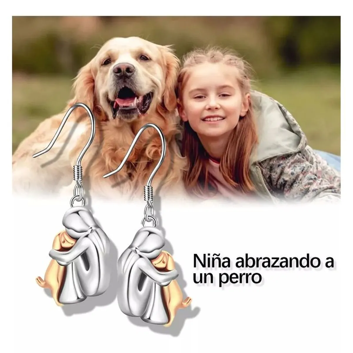 GENERICO - Aros Mujer Perro Pendientes Plata 925 Mascota Joya Regalo