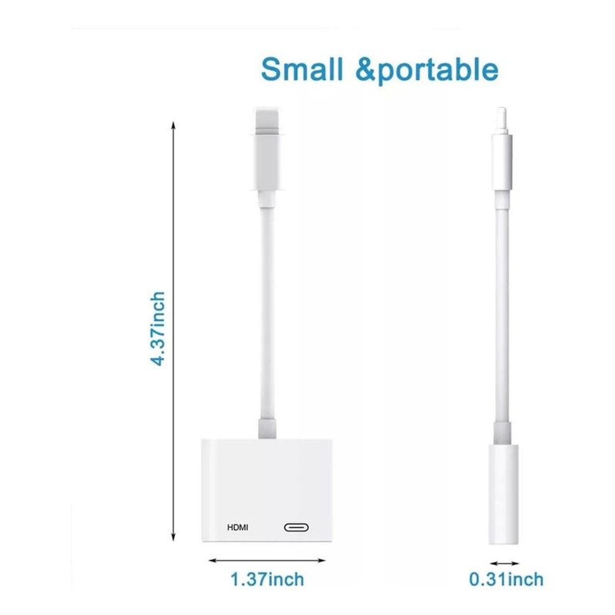 GENERICO - Adaptador Para Lightning A Hdmi Para iPadiPhone